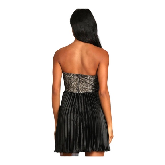 LULUS Black Lace Bustier Strapless Mini Corset Dress by Ideal Romance Sm… - Picture 5 of 16